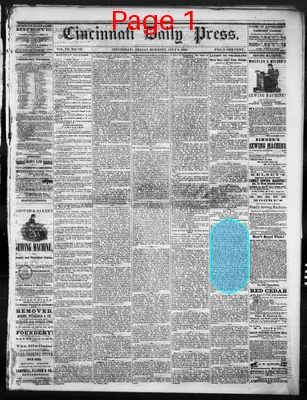 Page thumbnail for Cincinnati Daily Press