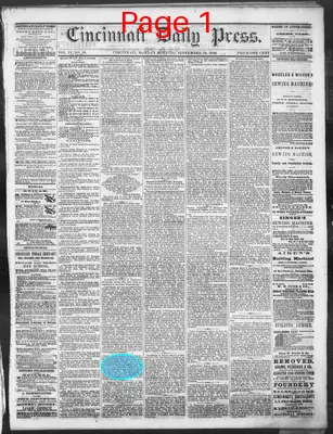 Page thumbnail for Cincinnati Daily Press
