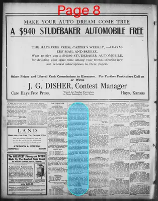 Page thumbnail for The Hays Free Press