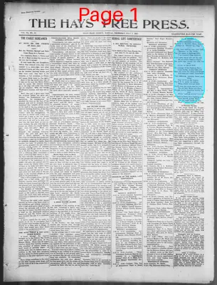 Page thumbnail for The Hays Free Press