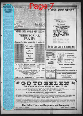 Page thumbnail for Albuquerque Morning Journal