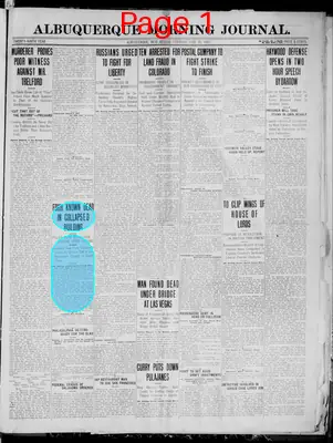 Page thumbnail for Albuquerque Morning Journal