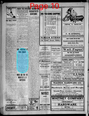 Page thumbnail for Albuquerque Morning Journal