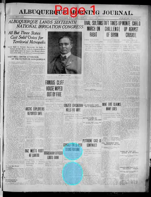 Page thumbnail for Albuquerque Morning Journal