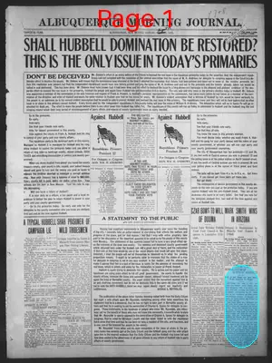 Page thumbnail for Albuquerque Morning Journal