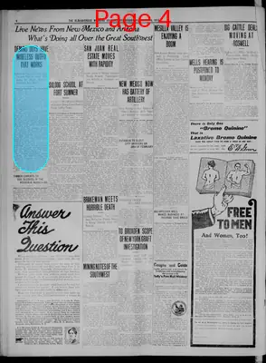 Page thumbnail for Albuquerque Morning Journal