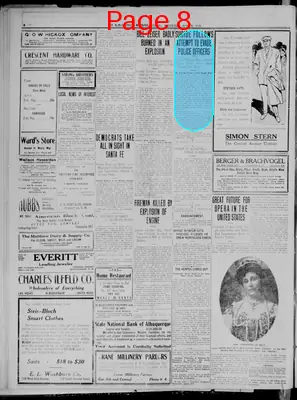 Page thumbnail for Albuquerque Morning Journal