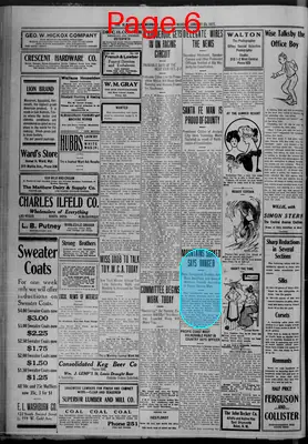 Page thumbnail for Albuquerque Morning Journal