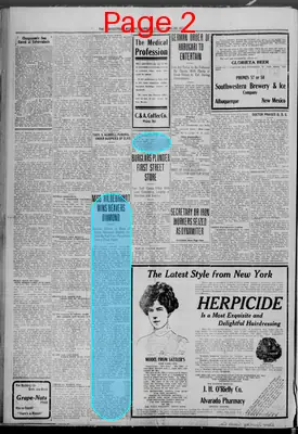 Page thumbnail for Albuquerque Morning Journal