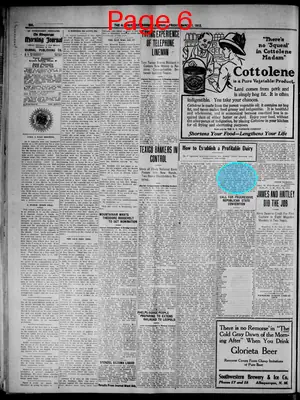 Page thumbnail for Albuquerque Morning Journal