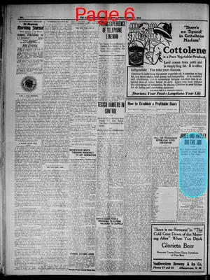 Page thumbnail for Albuquerque Morning Journal