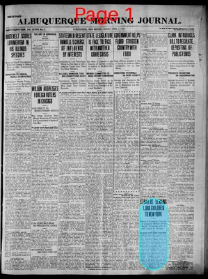 Page thumbnail for Albuquerque Morning Journal
