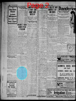 Page thumbnail for Albuquerque Morning Journal