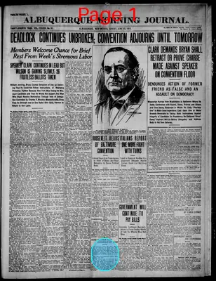 Page thumbnail for Albuquerque Morning Journal