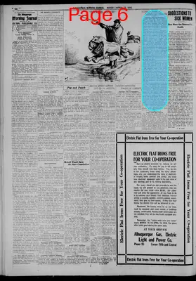 Page thumbnail for Albuquerque Morning Journal