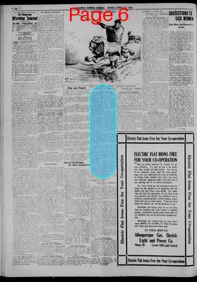 Page thumbnail for Albuquerque Morning Journal