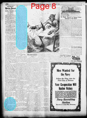 Page thumbnail for Albuquerque Morning Journal