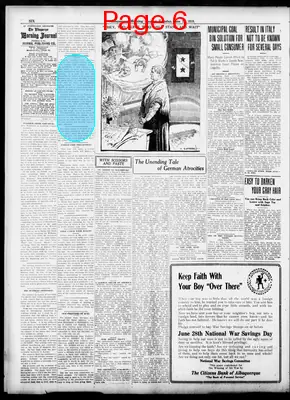 Page thumbnail for Albuquerque Morning Journal