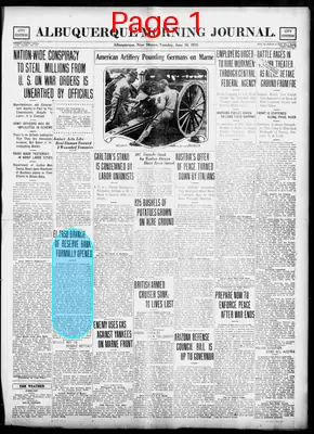 Page thumbnail for Albuquerque Morning Journal