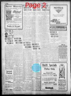Page thumbnail for Albuquerque Morning Journal