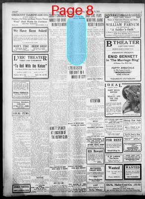 Page thumbnail for Albuquerque Morning Journal