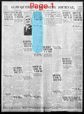 Page thumbnail for Albuquerque Morning Journal