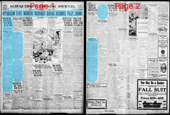 Page thumbnail for Albuquerque Morning Journal