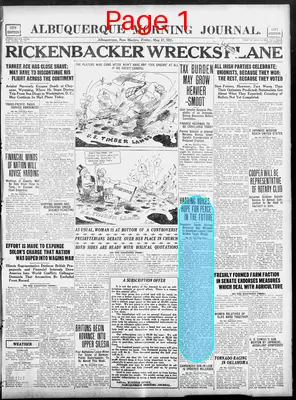 Page thumbnail for Albuquerque Morning Journal