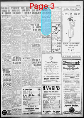 Page thumbnail for Albuquerque Morning Journal