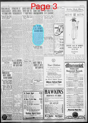 Page thumbnail for Albuquerque Morning Journal