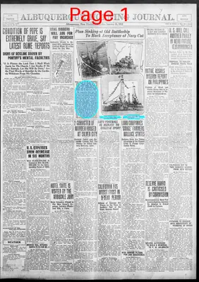 Page thumbnail for Albuquerque Morning Journal