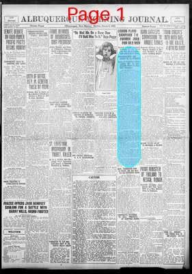 Page thumbnail for Albuquerque Morning Journal
