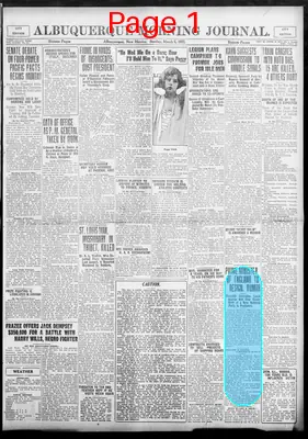 Page thumbnail for Albuquerque Morning Journal