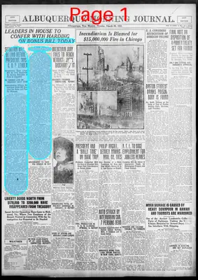 Page thumbnail for Albuquerque Morning Journal