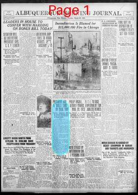 Page thumbnail for Albuquerque Morning Journal