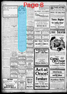 Page thumbnail for Albuquerque Morning Journal