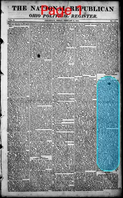 Page thumbnail for The National Republican And Ohio Political Register