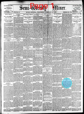 Page thumbnail for The Semi Weekly Miner