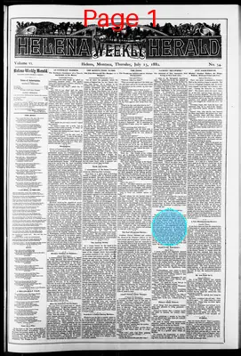 Page thumbnail for Helena Weekly Herald