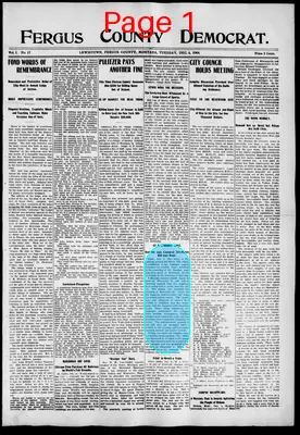 Page thumbnail for Fergus County Democrat