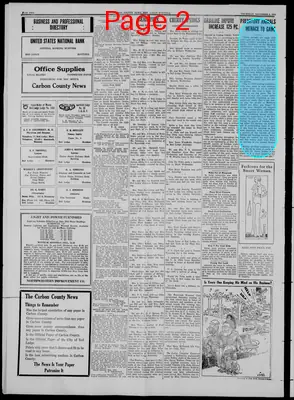 Page thumbnail for The Carbon County News