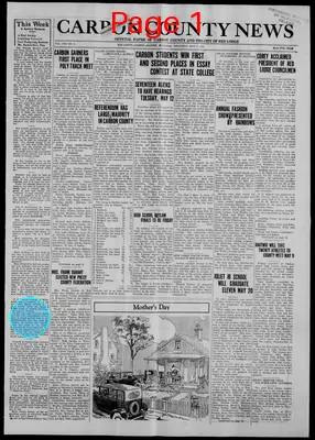 Page thumbnail for The Carbon County News