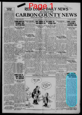 Page thumbnail for Red Lodge Daily News Combined With Carbon County News