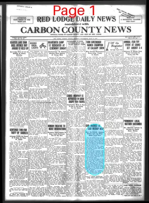 Page thumbnail for Red Lodge Daily News Combined With Carbon County News