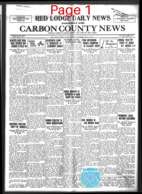 Page thumbnail for Red Lodge Daily News Combined With Carbon County News