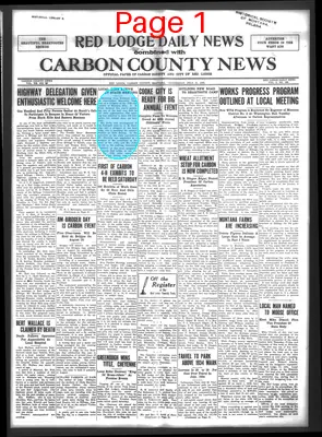 Page thumbnail for Red Lodge Daily News Combined With Carbon County News