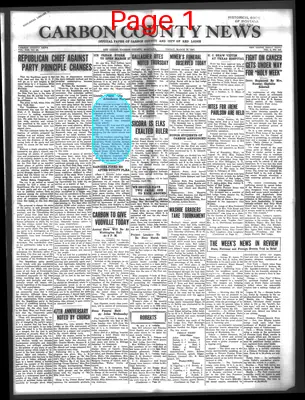 Page thumbnail for Carbon County News