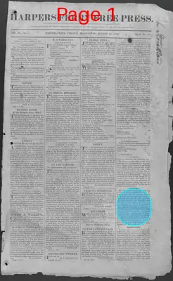 Page thumbnail for Harpers Ferry Free Press