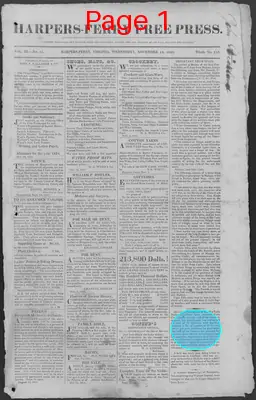 Page thumbnail for Harpers Ferry Free Press