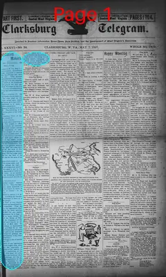 Page thumbnail for The Clarksburg Telegram